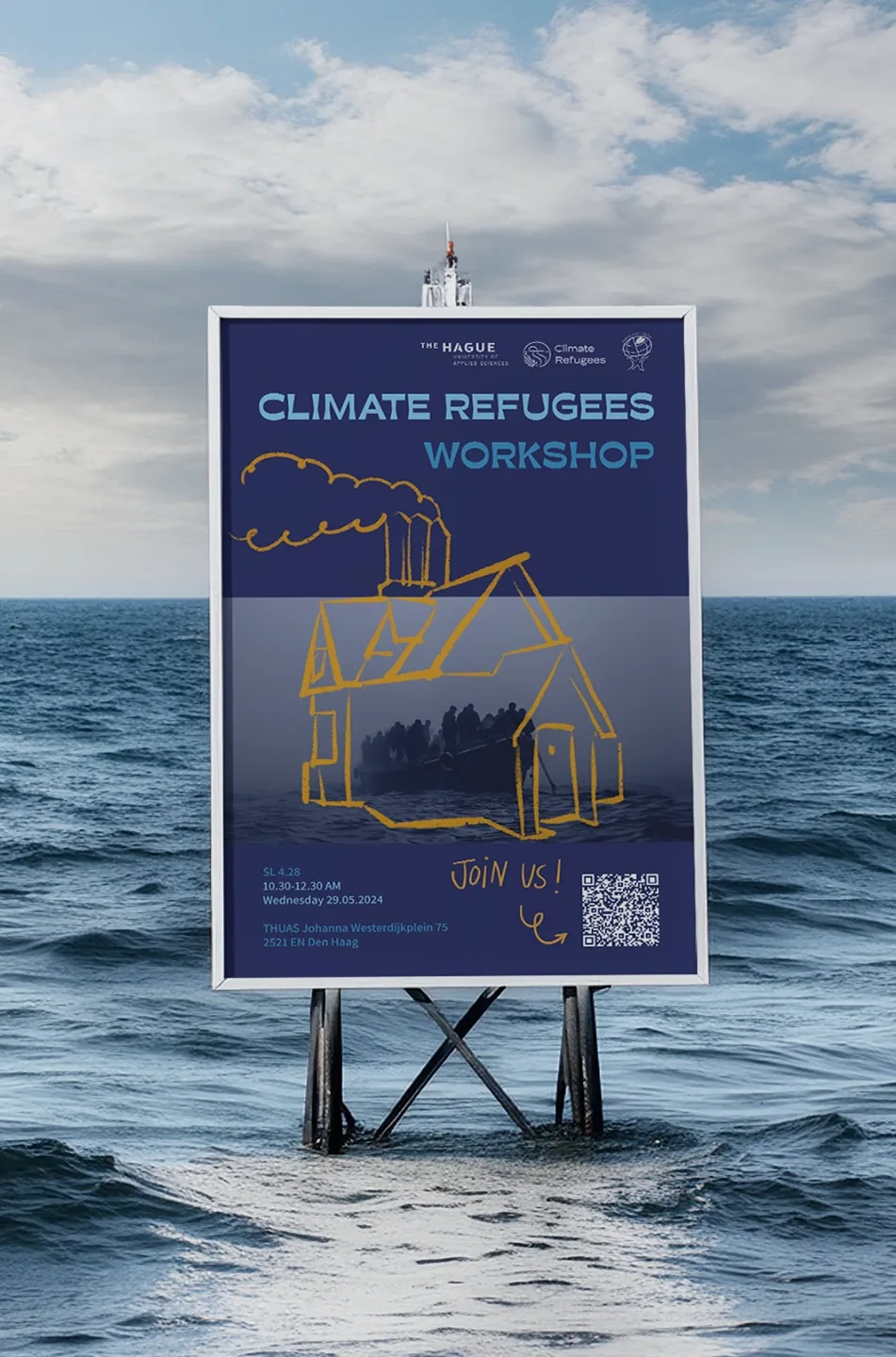 Identidad visual de la campaña de concienciación Climate Refugees por Adegar